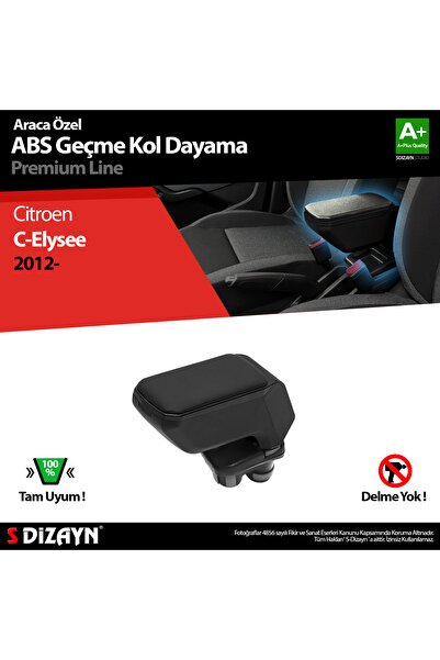 S-Dizayn Citroen C-Elysee Kol Dayama Kolçak Geçmeli ABS Siyah 2012-2017 A+Kalite KLC-GC-SY-5501