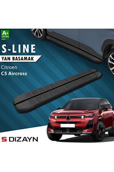 S-Dizayn Citroen E-C5 Aircross Elektrikli S-Line Siyah Yan Basamak 193 Cm 2024 Üzeri A+ Kalite CI-EC