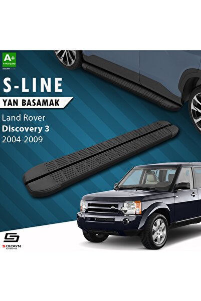 Land Rover Discovery 3 S-Line Siyah Yan Basamak 193 Cm 2004-2009 A+ Kalite LA-DC3-YBS-SL-SA-193