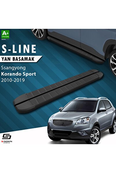 Ssangyong Korando Sport S-Line Siyah Yan Basamak 203 Cm 2010-2019 A+ Kalite SS-KO1S-YBS-SL-SA-203