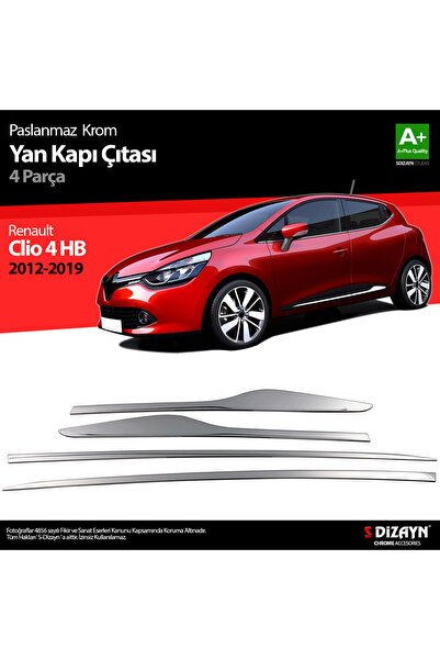 S-Dizayn Renault Clio 4 HB Krom Yan Kapı Çıtası 4 Prç. 2012-2019 7019140