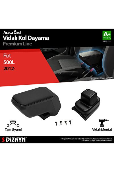 S-Dizayn Fiat 500L Kol Dayama Kolçak ABS Vidalı Siyah 2018 Üzeri A+Kalite KLC-VD-SY-5833