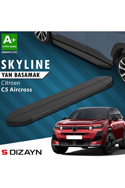 S-Dizayn Citroen E-C5 Aircross Elektrikli Skyline Siyah Yan Basamak 193 Cm 2024 Üzeri A+ Kalite CI-E