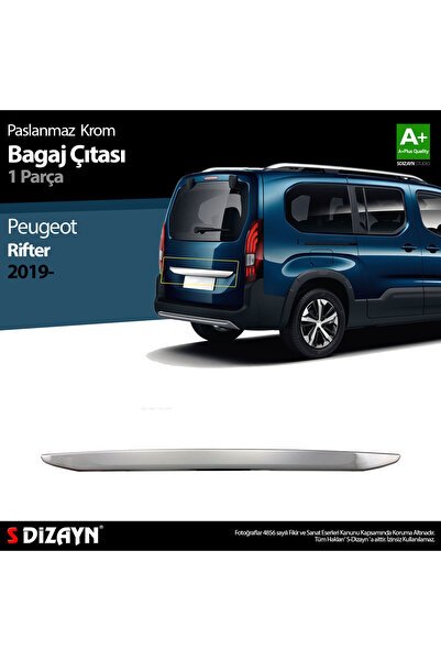 S-Dizayn Peugeot Rifter Krom Bagaj Çıtası 2019-2023 6918050