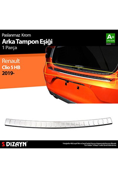 S-Dizayn Renault Clio 5 Krom Arka Tampon Eşiği 2019 Üzeri 7027020