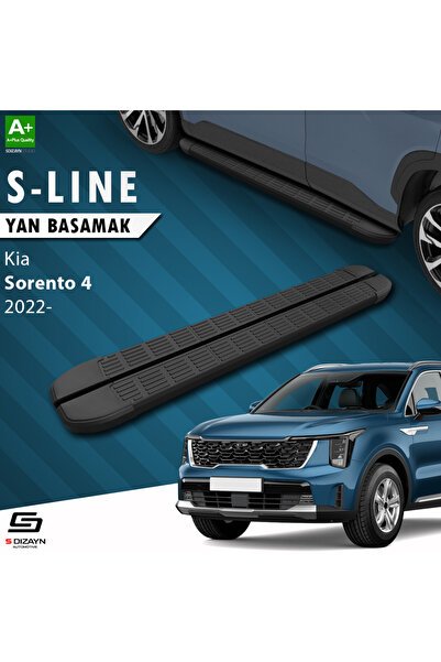 Kia Sorento 4 S-Line Siyah Yan Basamak 183 Cm 2022 Üzeri A+ Kalite KI-SO4-YBS-SL-SA-183