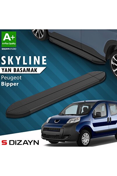 Peugeot Bipper Skyline Siyah Yan Basamak 173 Cm 2007-2017 A+ Kalite PE-BP1-YBS-SKY-SA-173