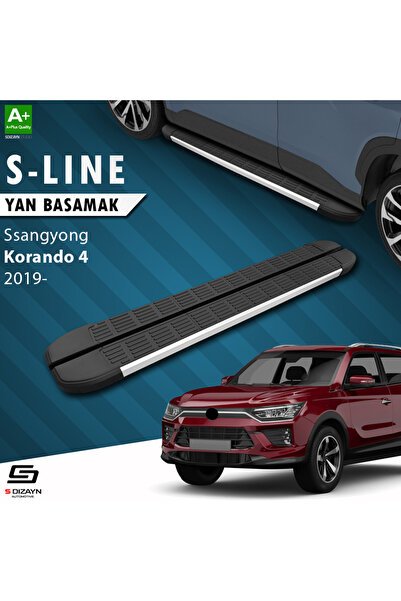 Ssangyong Korando S-Line Aluminyum Yan Basamak 183 Cm 2019 Üzeri A+ Kalite SS-KO1-YBS-SL-AL-183