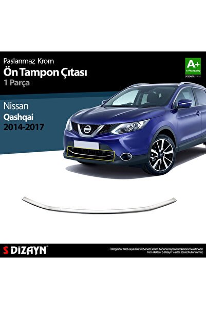 S-Dizayn Nissan Qashqai Krom Ön Tampon Çıtası 2014-2017 6613190
