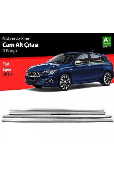 Fiat Egea Cross Krom Cam Çıtası 4 Prç. 2020 Üzeri