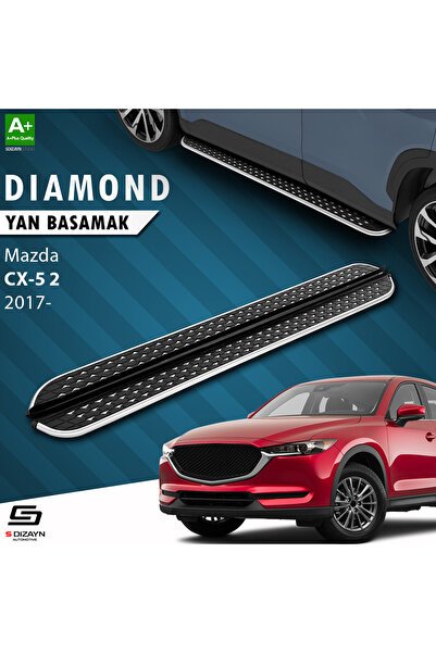 S-Dizayn Mazda CX-5 2 Diamond Krom Yan Basamak 183 Cm 2017 Üzeri A+ Kalite MZ-X52-YBS-DKR-183