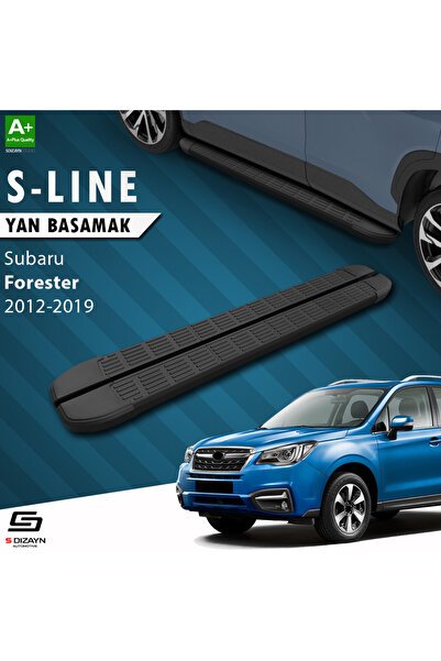 Subaru Forester 4 S-Line Siyah Yan Basamak 183 Cm 2012-2019 A+ Kalite SU-FR4-YBS-SL-SA-183