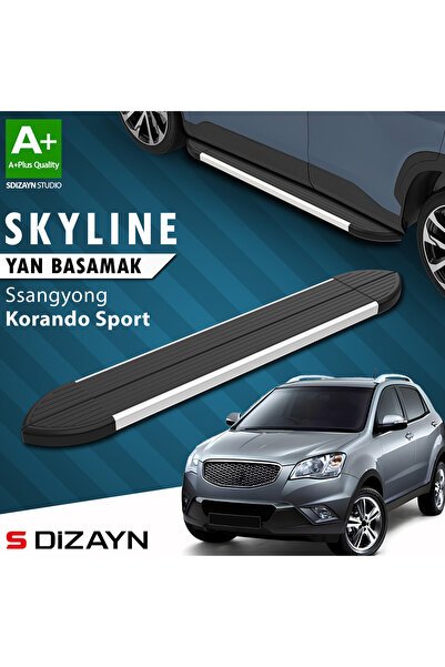 Ssangyong Korando Sport Skyline Aluminyum Yan Basamak 183 Cm 2019 Üzeri A+ Kalite SS-KO1S-YBS-SKY-AL