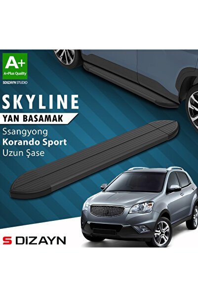 Ssangyong Korando Sport Skyline Siyah Yan Basamak 203 Cm 2010-2019 A+ Kalite SS-KO1S-YBS-SKY-SA-203