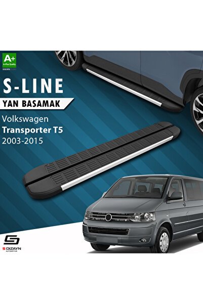 VW Transporter T5 Kısa Şase S-Line Aluminyum Yan Basamak 213 Cm 2003-2015 A+ Kalite VW-TT5-KS-YBS-SL
