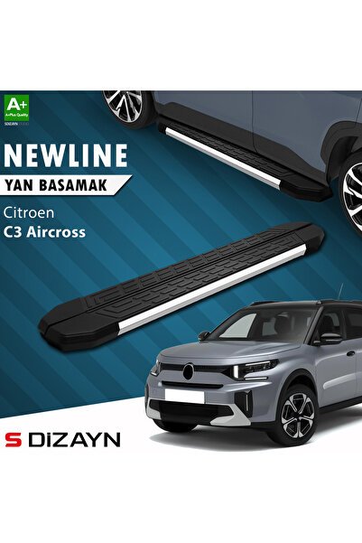 S-Dizayn Citroen C3 Aircross 2 NewLine Krom Yan Basamak 183 Cm 2024 Üzeri A+ Kalite CI-C3A2-YBS-NW-K
