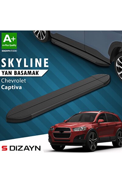 Chevrolet Captiva Skyline Siyah Yan Basamak 183 Cm 2006-2018 A+ Kalite CH-CT1-YBS-SKY-SA-183