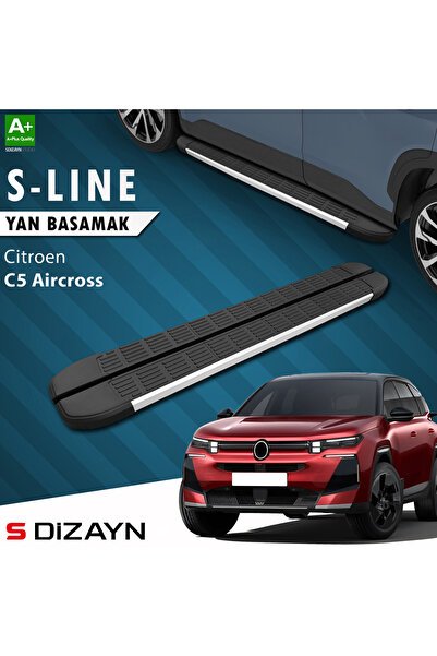 S-Dizayn Citroen E-C5 Aircross Elektrikli S-Line Aluminyum Yan Basamak 193 Cm 2024 Üzeri A+ Kalite C