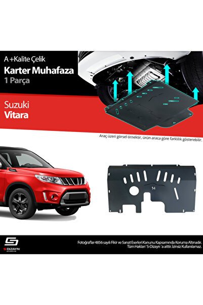S-Dizayn Suzuki Vitara Çelik Karter Muhafaza Koruma 2019 Üzeri A+ Kalite SZ-VT4-CKM