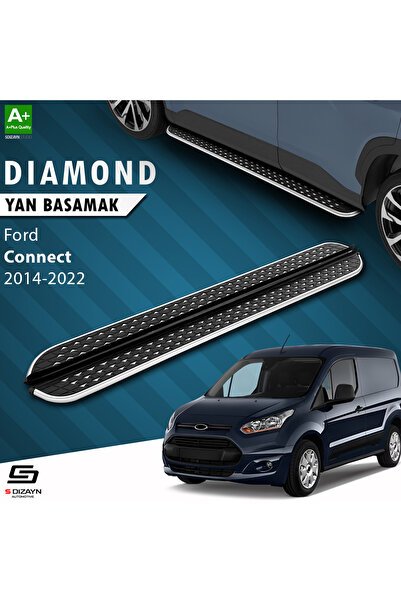 S-Dizayn Ford Connect 2 Diamond Krom Yan Basamak 183 Cm 2014-2023 A+ Kalite FO-CO2-YBS-DKR-183