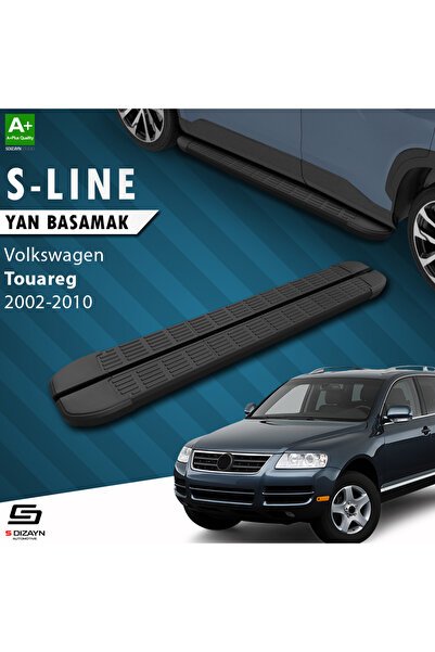 VW Touareg S-Line Siyah Yan Basamak 193 Cm 2002-2010 A+ Kalite VW-TO1-YBS-SL-SA-193