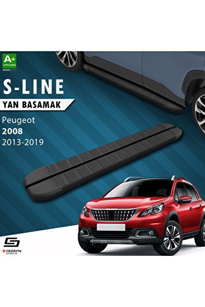 Peugeot 2008 S-Line Siyah Yan Basamak 173 Cm 2013-2019 A+ Kalite PE-281-YBS-SL-SA-173
