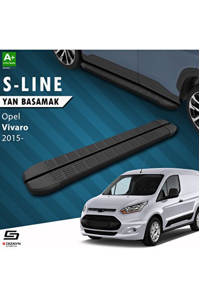 Opel Vivaro B Uzun Şase S-Line Siyah Yan Basamak 263 Cm 2015-2018 A+ Kalite OP-VIB-US-YBS-SL-SA-263