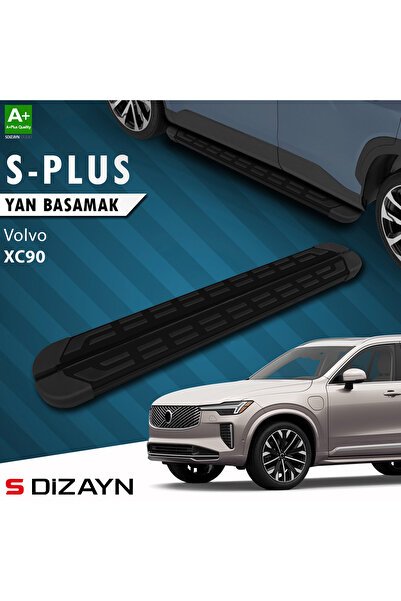 S-Dizayn Volvo XC90 Makyajlı Hybrid S-Plus Siyah Yan Basamak 203 Cm 2024 Üzeri A+ Kalite VO-X92M-HYB