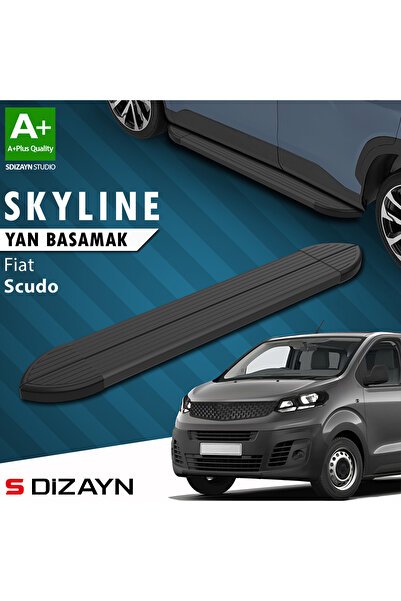 Fiat Scudo 3 Skyline Siyah Yan Basamak 213 Cm 2020 Üzeri A+ Kalite FI-SC3-YBS-SKY-SA-213