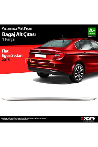 S-Dizayn Fiat Egea SD Krom Bagaj Alt Çıtası 2015 Üzeri A+ Kalite (Mat Krom) 5822031