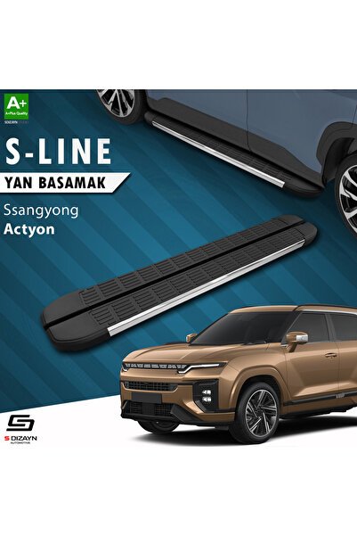 Ssangyong Actyon S-Line Krom Yan Basamak 183 Cm 2024 Üzeri A+ Kalite SS-AC1-YBS-SL-KA-183