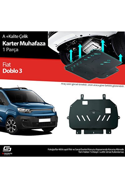 S-Dizayn Fiat Doblo Çelik Karter Muhafaza Koruma 2023 Üzeri A+ Kalite FI-DB3-CKM