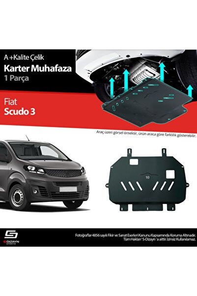 S-Dizayn Fiat Scudo 2.0 Çelik Karter Muhafaza Koruma 2020 Üzeri A+ Kalite FI-SCD-CKM