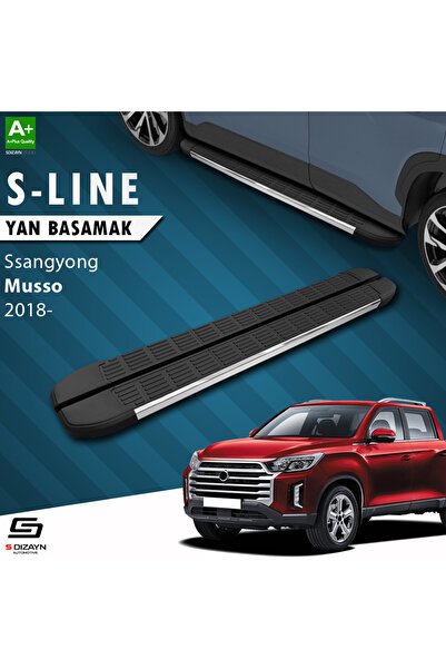 Ssangyong Musso S-Line Krom Yan Basamak 203 Cm 2018 Üzeri A+ Kalite SS-MU1-YBS-SL-KA-203