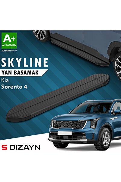 Kia Sorento 4 Skyline Siyah Yan Basamak 183 Cm 2022 Üzeri A+ Kalite KI-SO4-YBS-SKY-SA-183