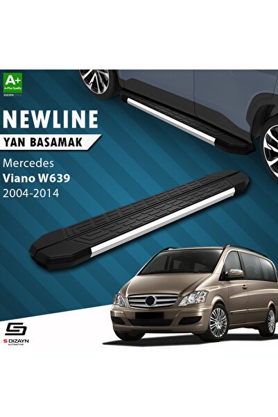 S-dizayn Mercedes Viano W639 Kısa Şase Newline Krom Yan Basamak 239 Cm 2004-2014 A Kalite