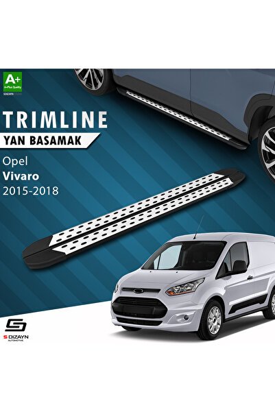 S-Dizayn Opel Vivaro B Uzun Şase TrimLine Gri Yan Basamak 270 Cm 2015-2018 A+ Kalite OP-VIB-US-YBS-T