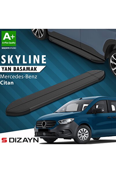 Mercedes Citan Skyline Siyah Yan Basamak 193 Cm 2012-2021 A+ Kalite MR-CT1-YBS-SKY-SA-193