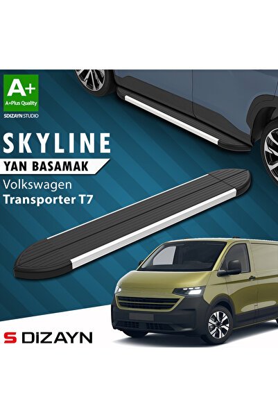 VW Transporter T7 Skyline Aluminyum Yan Basamak 223 Cm 2024 Üzeri A+ Kalite VW-TT7-YBS-SKY-AL-223