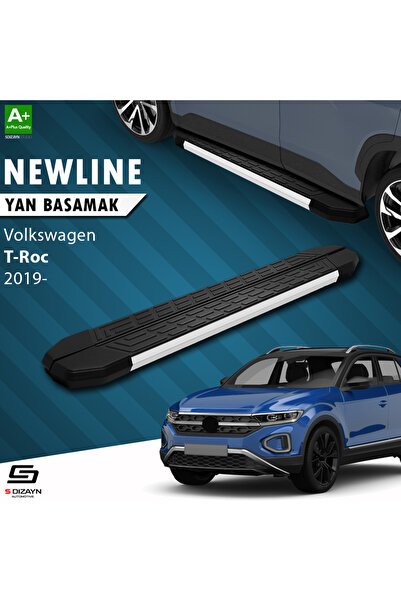 S-dizayn Vw T-roc Newline Aluminyum Yan Basamak 179 Cm 2019 Üzeri