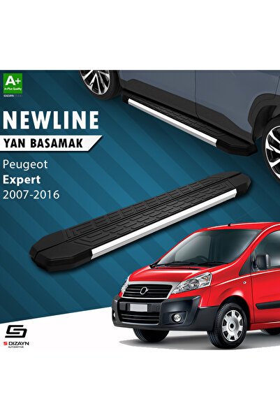 S-dizayn Peugeot Expert 2 Kısa Şase Newline Krom Yan Basamak 219 Cm 2007-2016