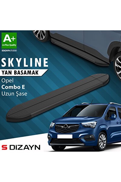 Opel Combo E Uzun Şase Skyline Siyah Yan Basamak 213 Cm 2018 Üzeri A+ Kalite OP-COE-US-YBS-SKY-SA-21