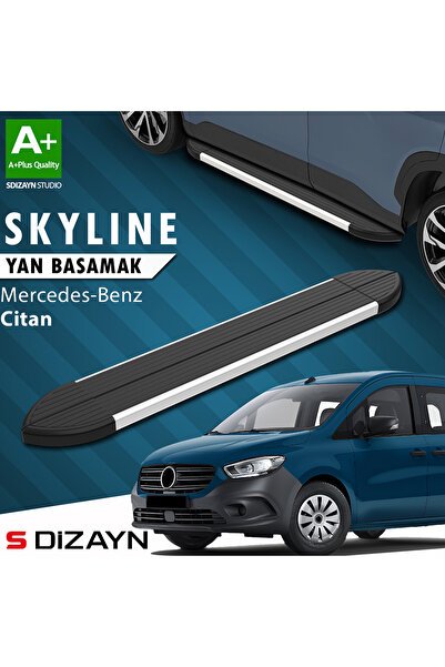 Mercedes Citan Skyline Aluminyum Yan Basamak 193 Cm 2012-2021 A+ Kalite MR-CT1-YBS-SKY-AL-193