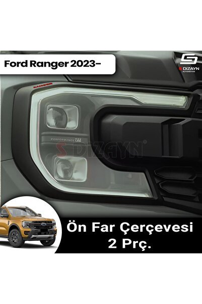 S-dizayn Ford Ranger 4 Abs Plastik Ön Far Çerçevesi 2 Prç. 2023 Üzeri A Kalite Fo-rg4-ofc