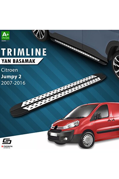 S-Dizayn Citroen Jumpy 2 Kısa Şase TrimLine Gri Yan Basamak 220 Cm 2007-2016