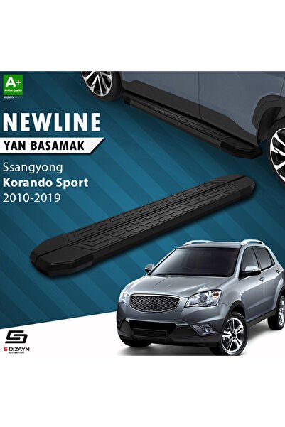 Ssangyong Korando Sport NewLine Siyah Yan Basamak 203 Cm 2010-2019 A+ Kalite SS-KO1S-YBS-NW-SA-203