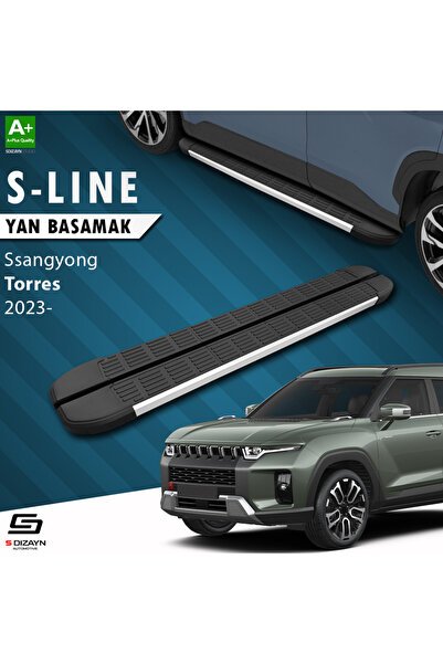 S-Dizayn Ssangyong Torres S-Line Aluminyum Yan Basamak 183 Cm 2023 Üzeri A+ Kalite