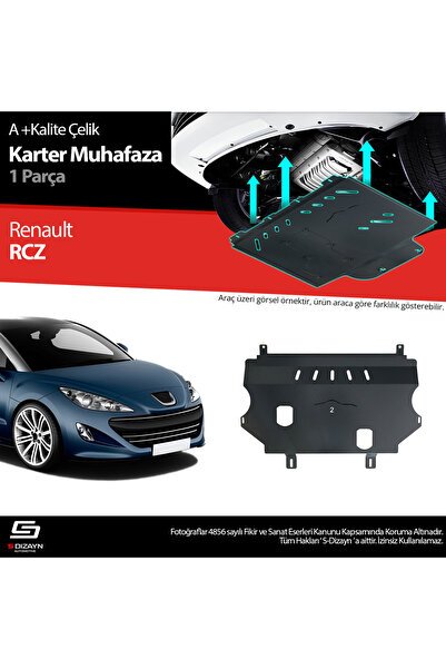 S-Dizayn Peugeot RCZ Çelik Karter Muhafaza Koruma 2010-2013 A+ Kalite PE-RCZ-CKM