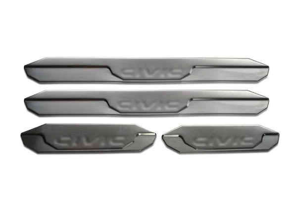 OMSA Honda Civic FB7 Krom Kapı Eşiği 4 Parça Taşlı 2012-2016 Arası