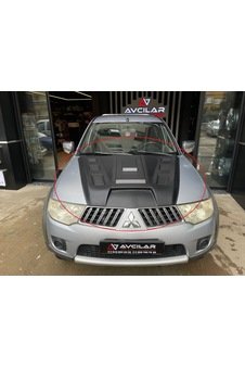 Mitsubishi L200 2008 2014 Kaput Kaplama Kabartma Scoop Plastik